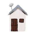 Escultura casinha madeira branca