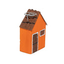 Escultura Casinha Madeira Laranja