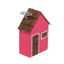 Escultura Casinha Madeira Rosa