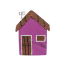 Escultura Casinha Madeira Roxa