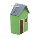 Escultura casinha madeira verde