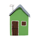 Escultura casinha madeira verde