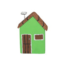 Escultura Casinha Madeira Verde