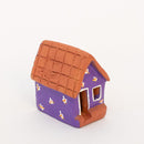 Escultura Casinha Roxa em Cerâmica