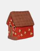 Escultura Casinha Vermelha em Cerâmica