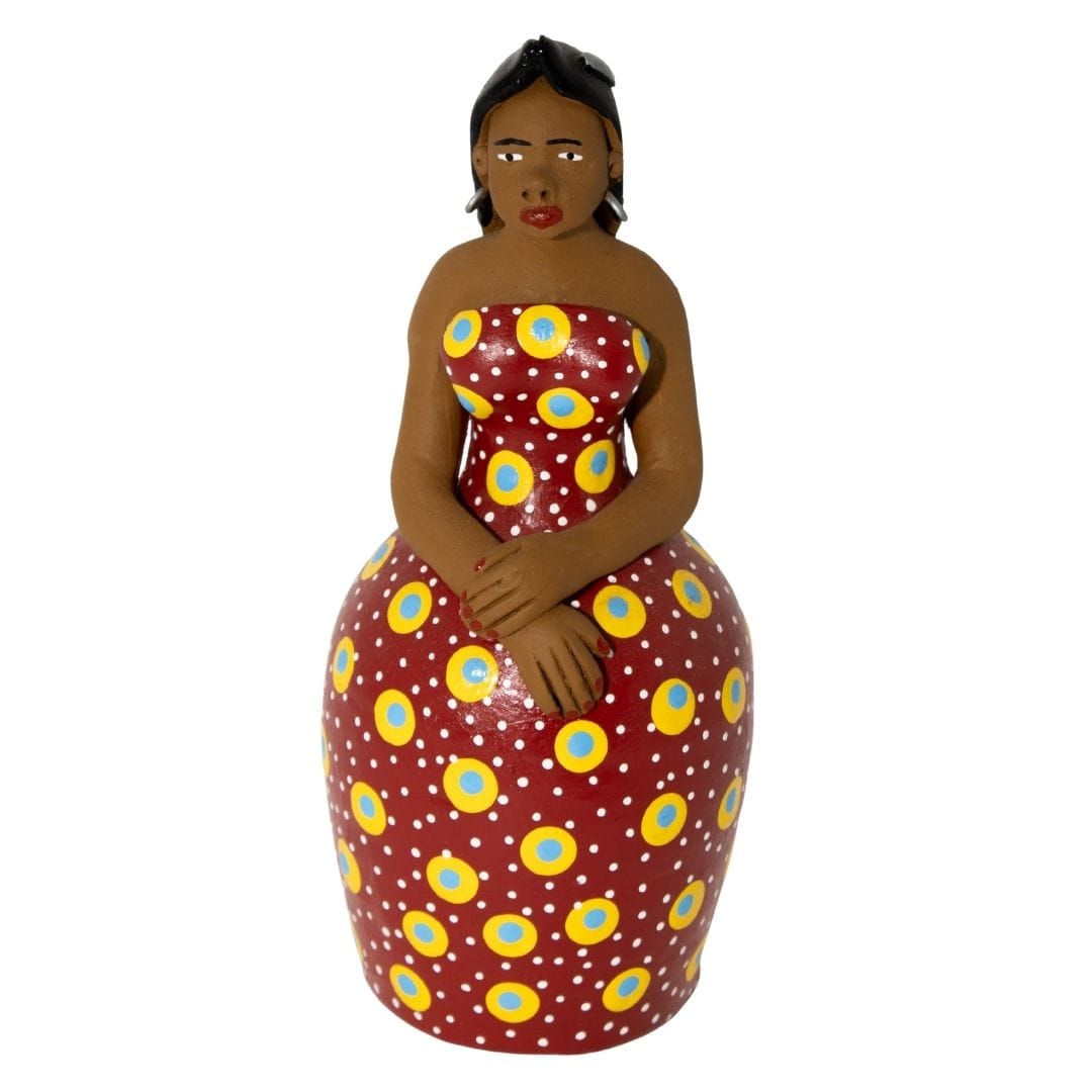 Escultura Dondoca charmosa vemelha