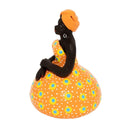 Escultura Dondoca  com vestido Laranja