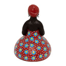 Escultura Dondoca baiana com vestido Vermelho
