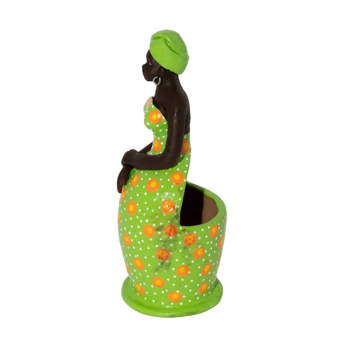 Escultura Dondoca Porta Guardanapos Verde