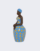 Escultura Dondoca tradicional Porta Lápis em Cerâmica Azul