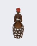 Escultura Dondoca tradicional Porta Lápis em Cerâmica Preto