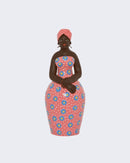 Escultura Dondoca tradicional porta Lápis em Cerâmica Rosa