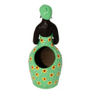 Escultura Dondoca tradicional porta Lápis em Cerâmica Verde