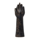 Escultura Ex-voto Mão com Coração Partido em Madeira