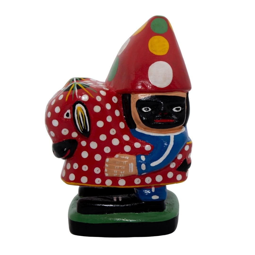 Escultura Mateus com Bumba em Madeira