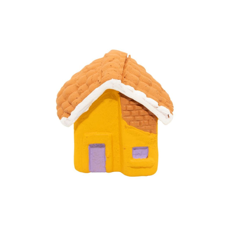Escultura Miniatura Casinha Amarela
