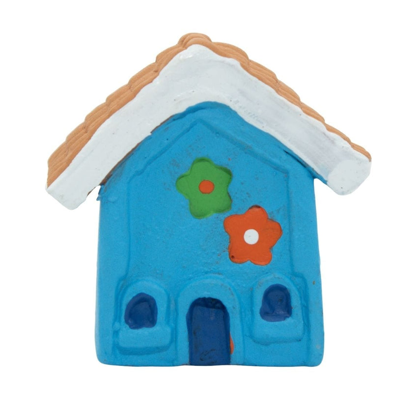 Escultura Miniatura Casinha Azul