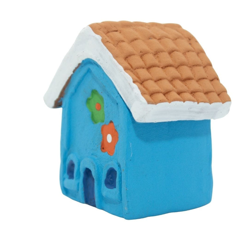 Escultura Miniatura Casinha Azul