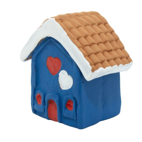 Escultura Miniatura Casinha Azul