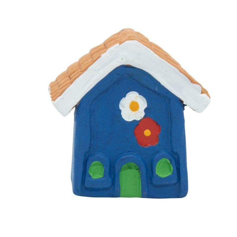 Escultura Miniatura Casinha Azul