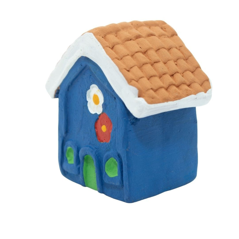 Escultura Miniatura Casinha Azul