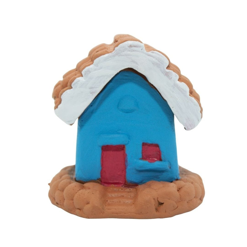 Escultura Miniatura Casinha Azul