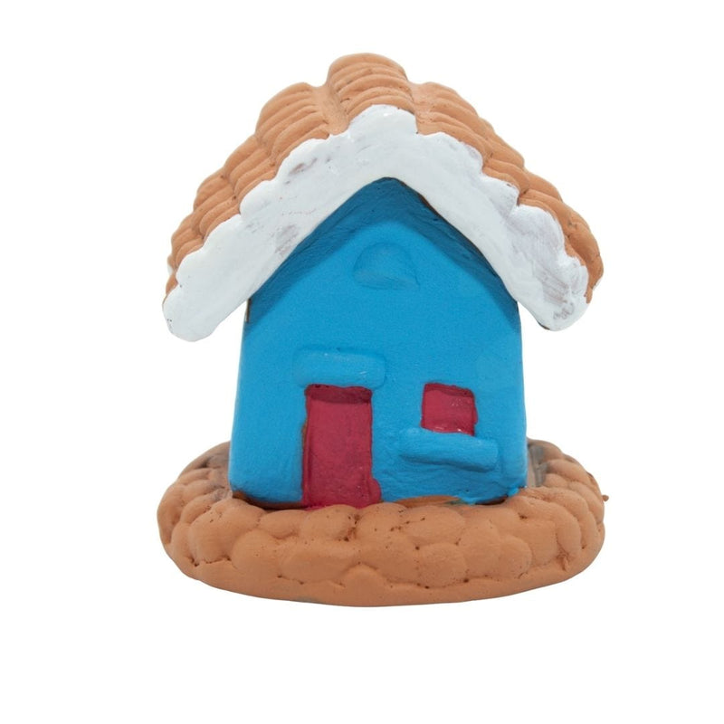 Escultura Miniatura Casinha Azul