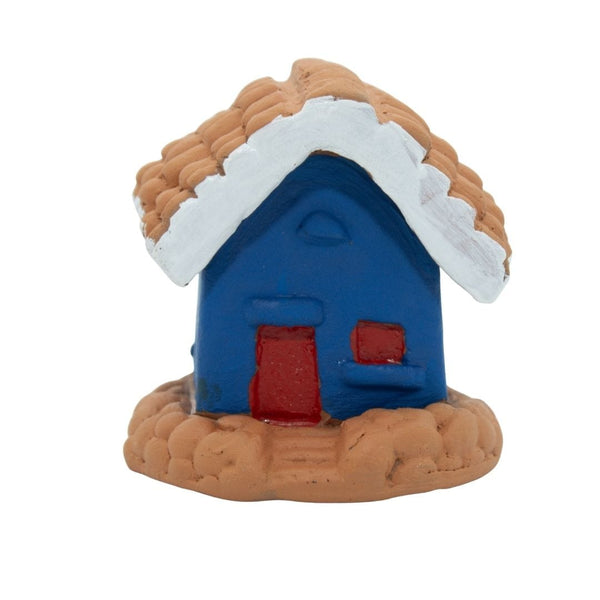 Escultura Miniatura Casinha Azul