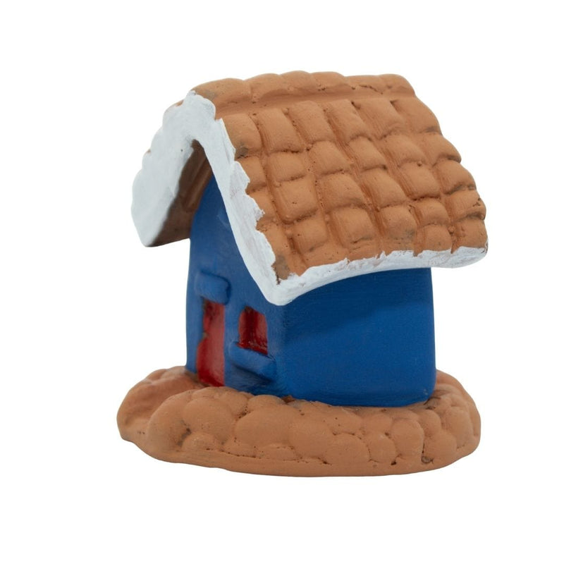 Escultura Miniatura Casinha Azul