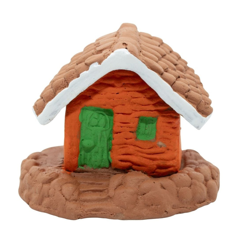 Escultura Miniatura Casinha Laranja