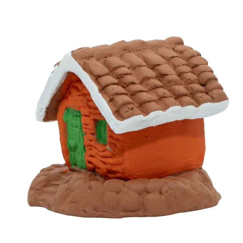 Escultura Miniatura Casinha Laranja