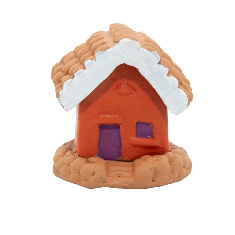 Escultura Miniatura Casinha Laranja