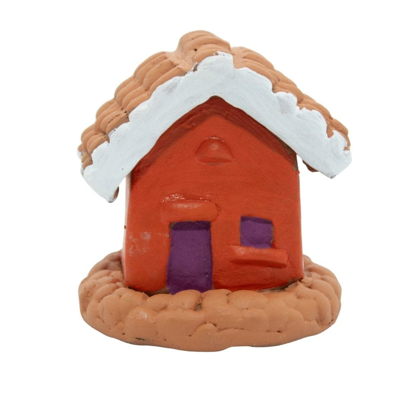 Escultura Miniatura Casinha Laranja