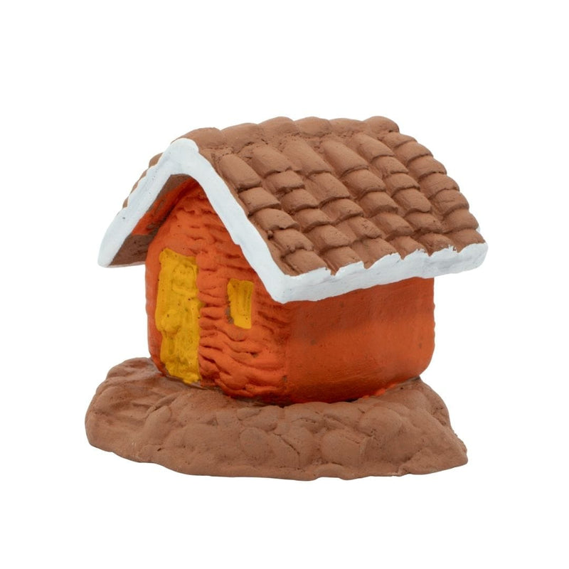 Escultura Miniatura Casinha Laranja