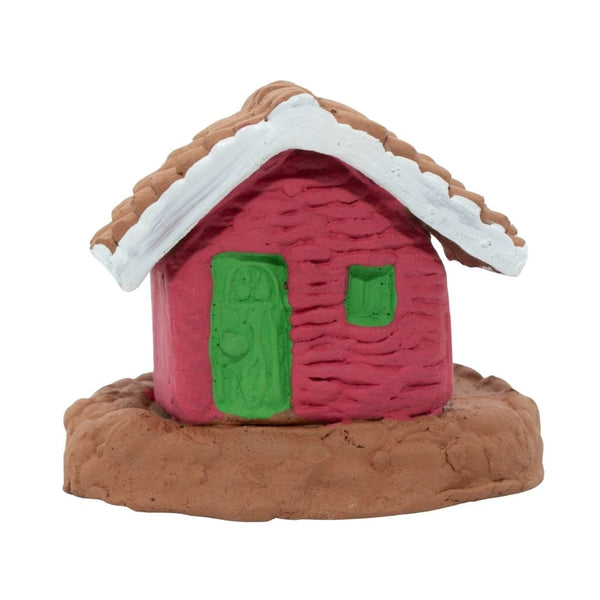 Escultura Miniatura Casinha Rosa