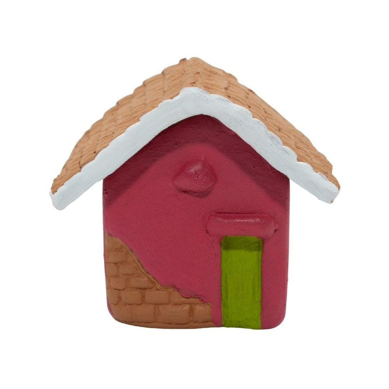 Escultura Miniatura Casinha Rosa