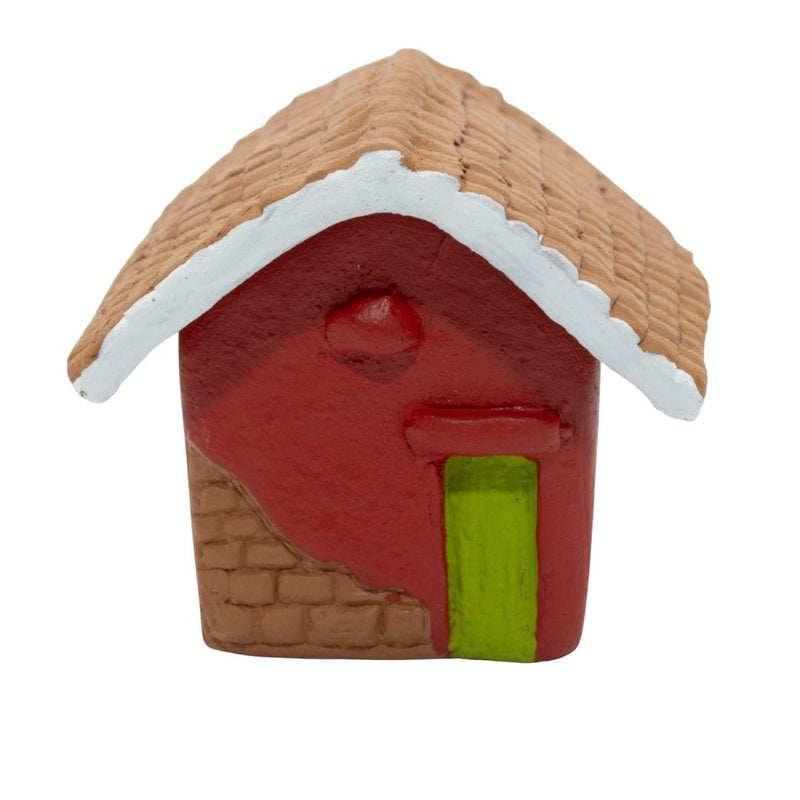 Escultura Miniatura Casinha Vermelha