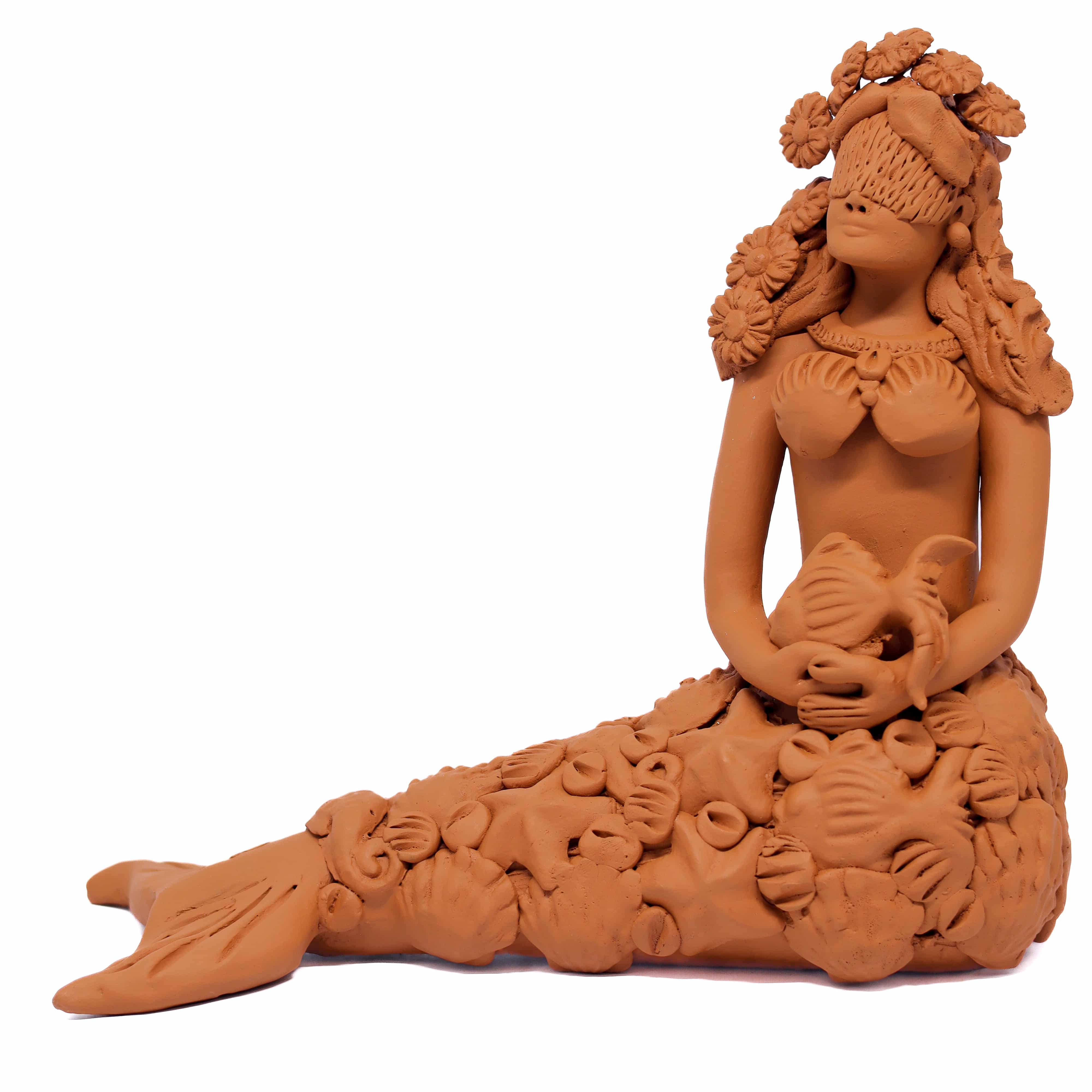 Escultura Sereia em Cerâmica 08