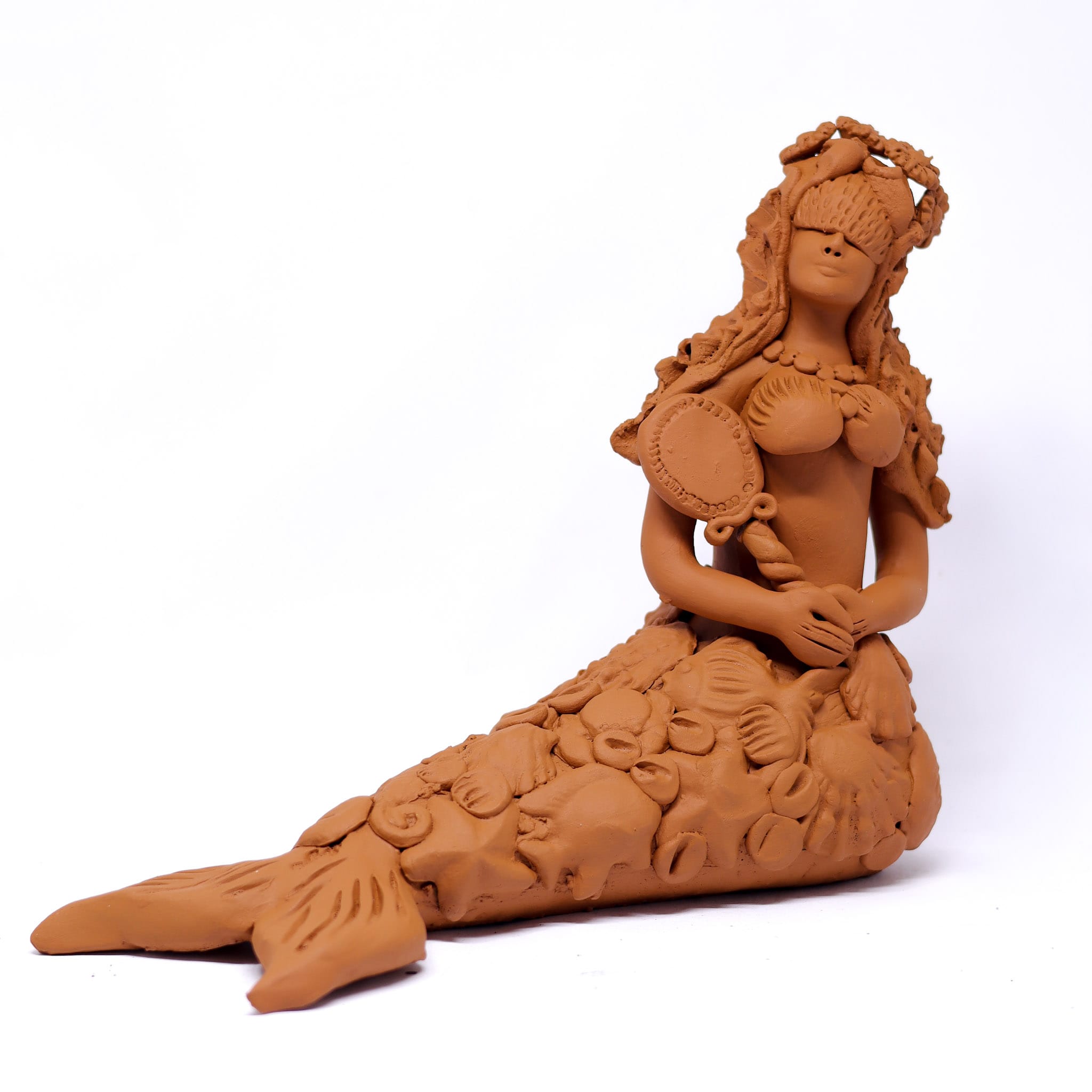 Escultura Sereia em Cerâmica