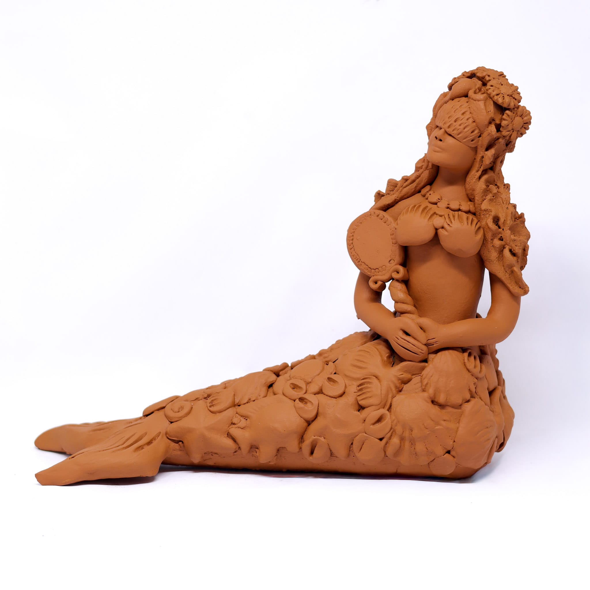Escultura Sereia em Cerâmica