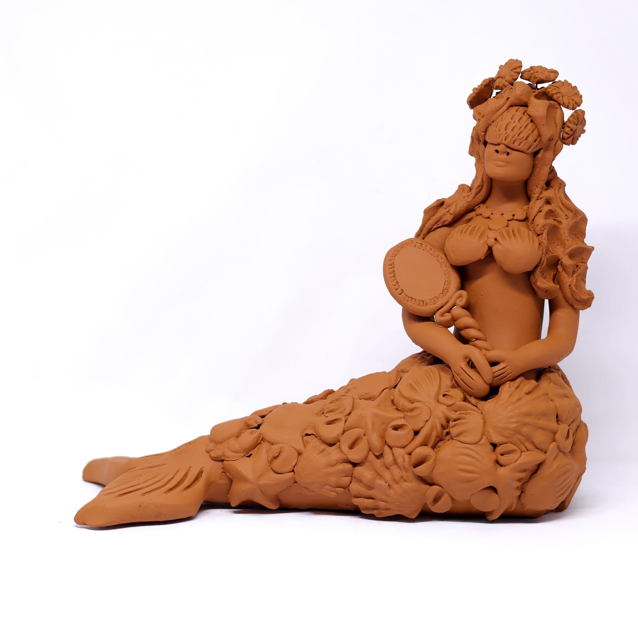 Escultura Sereia em Cerâmica