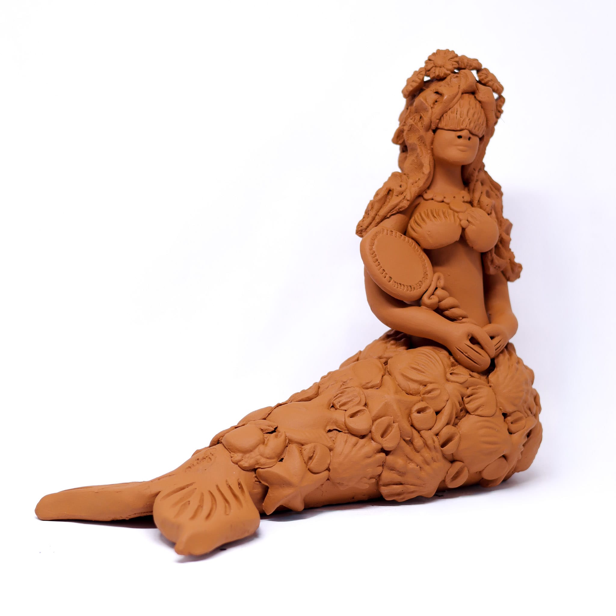 Escultura Sereia em Cerâmica