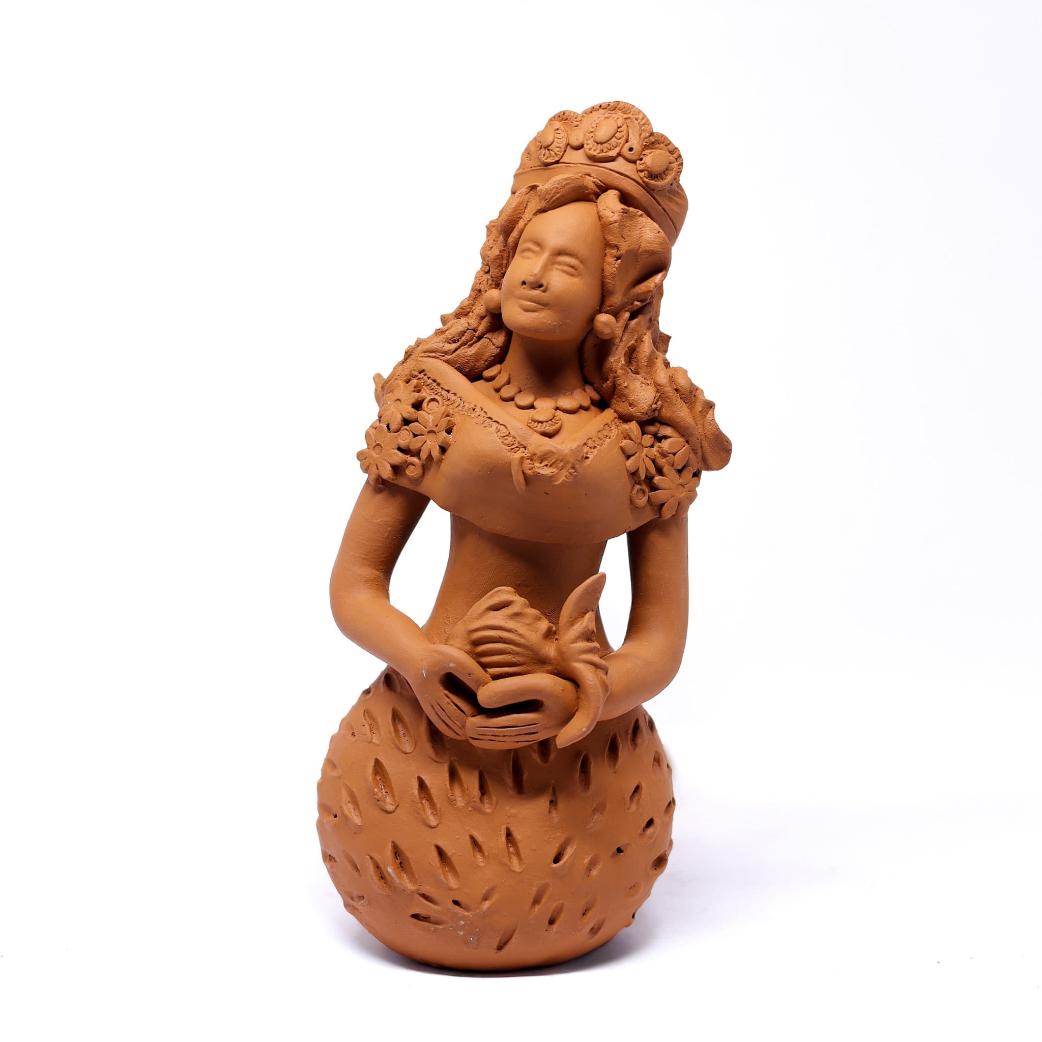 Escultura Sereia em Cerâmica