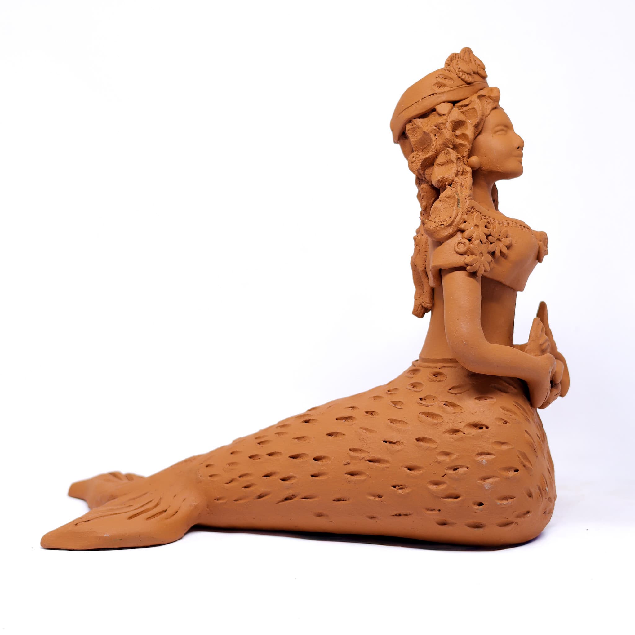 Escultura Sereia em Cerâmica
