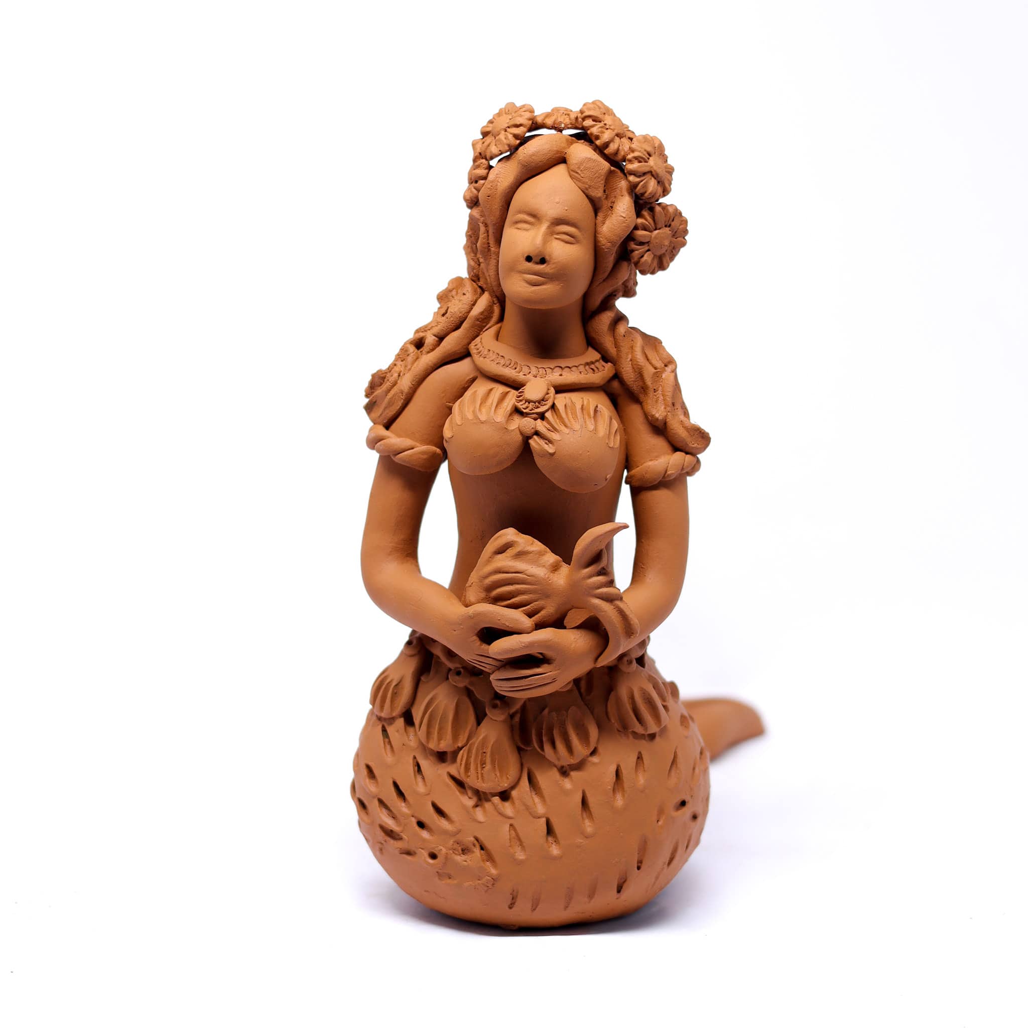 Escultura Sereia em Cerâmica