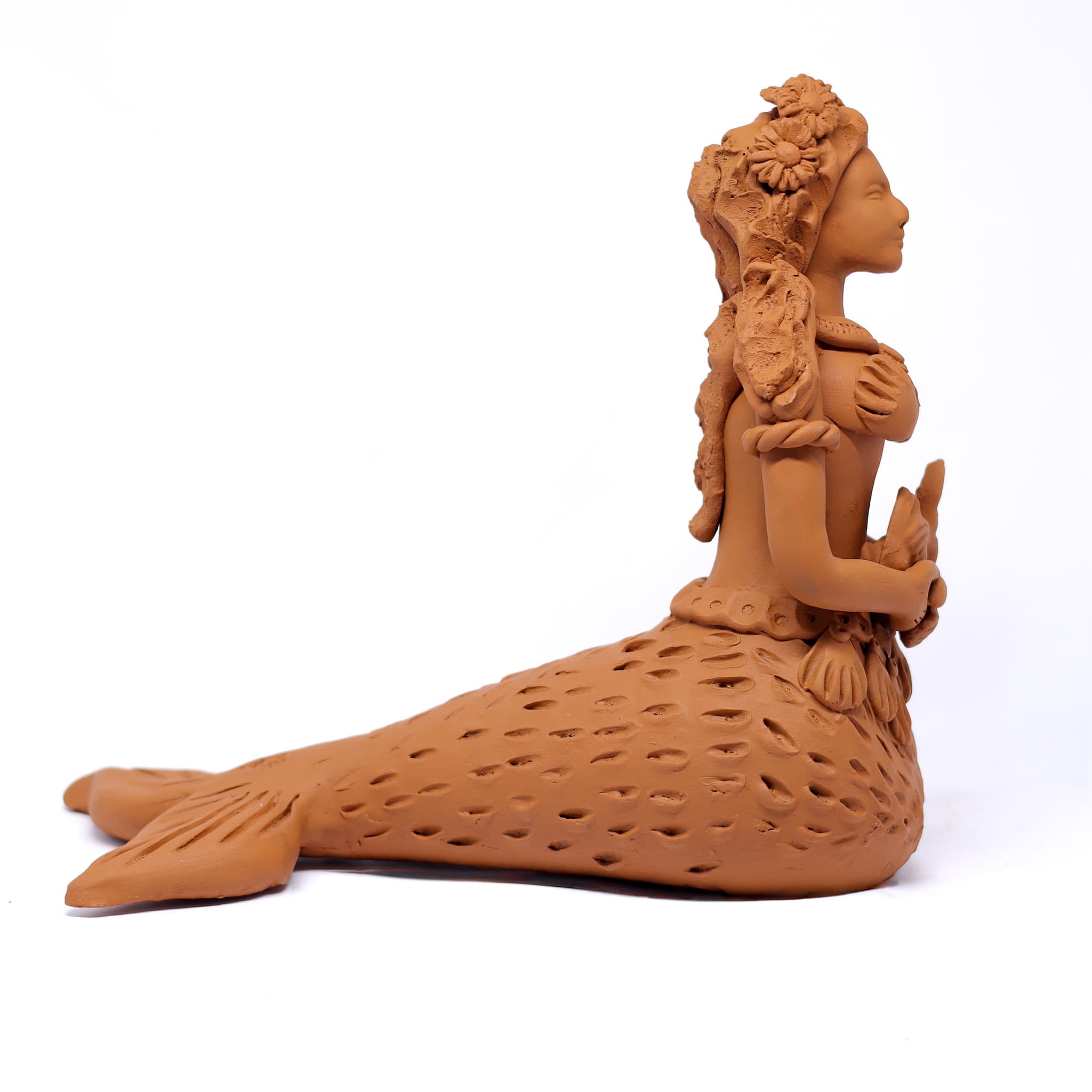 Escultura Sereia em Cerâmica