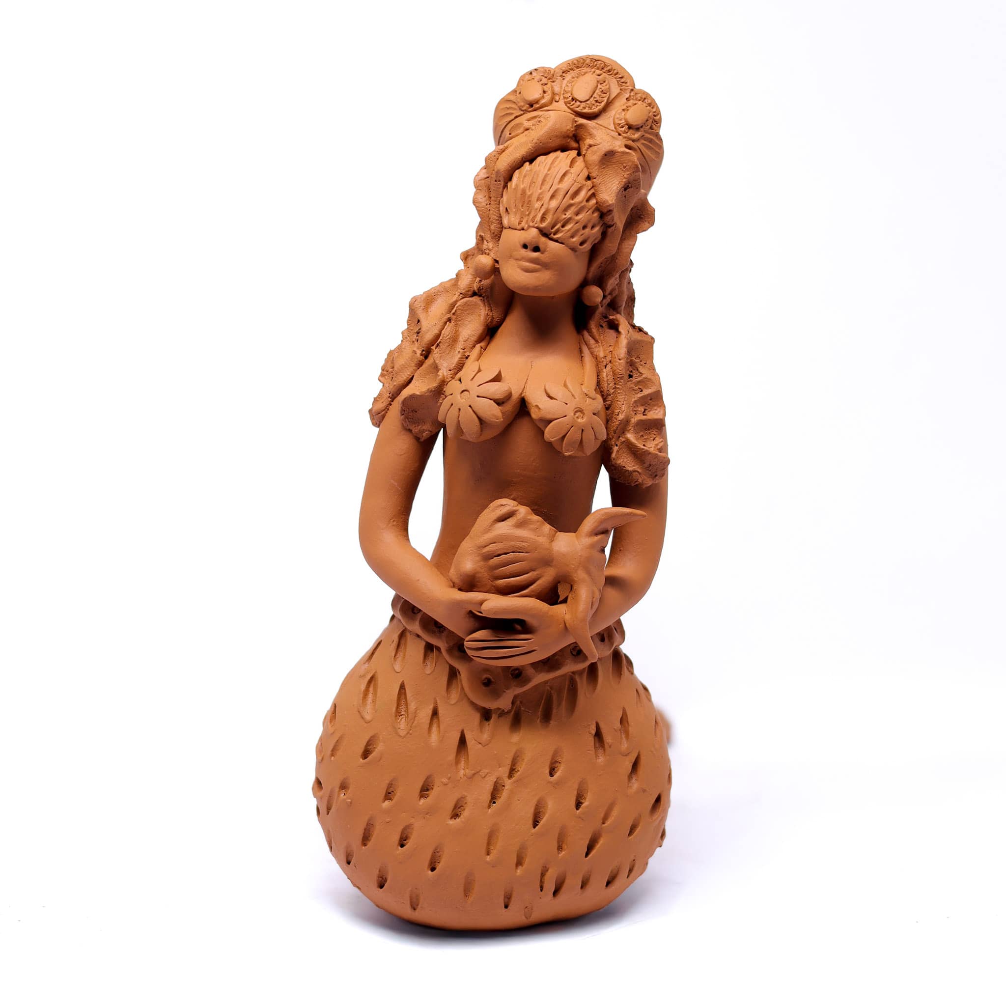 Escultura Sereia em Cerâmica