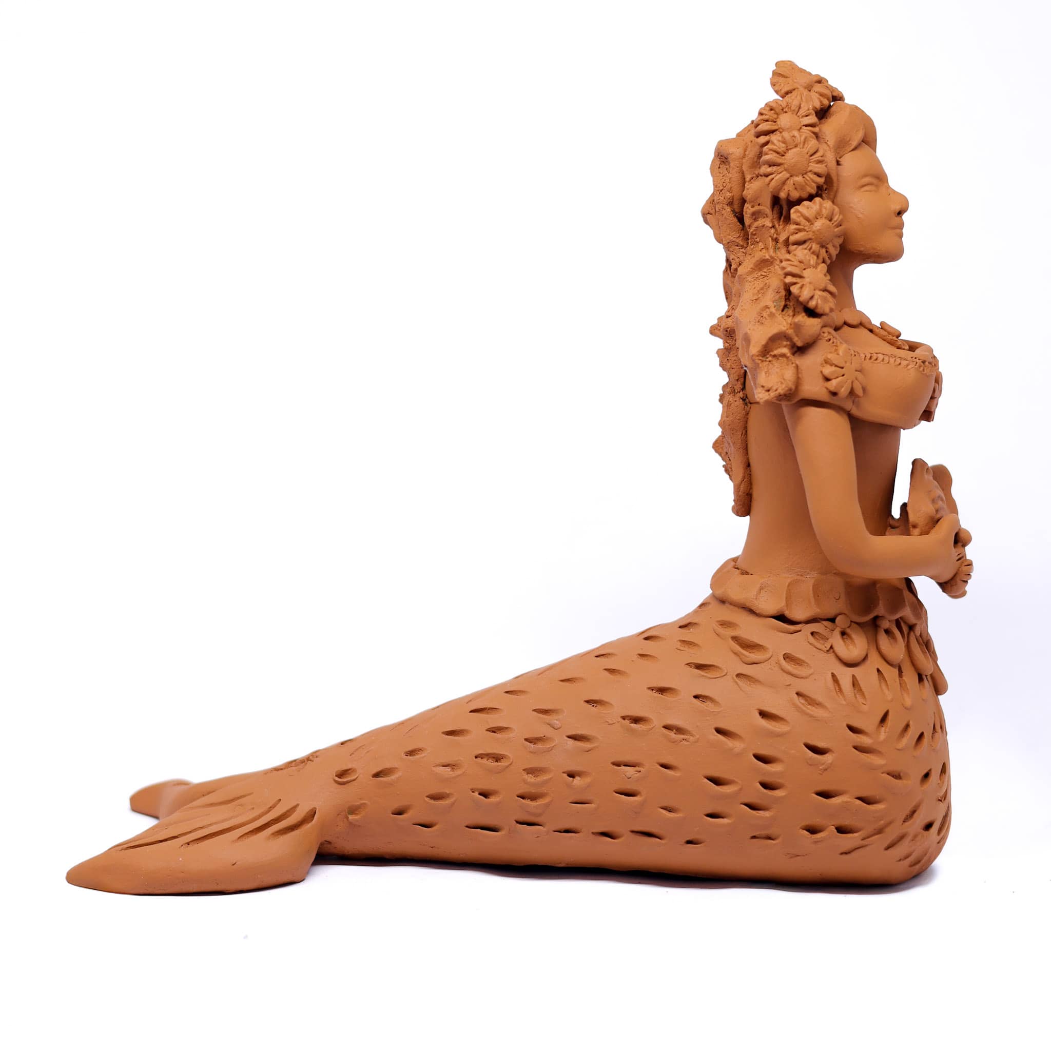 Escultura Sereia em Cerâmica