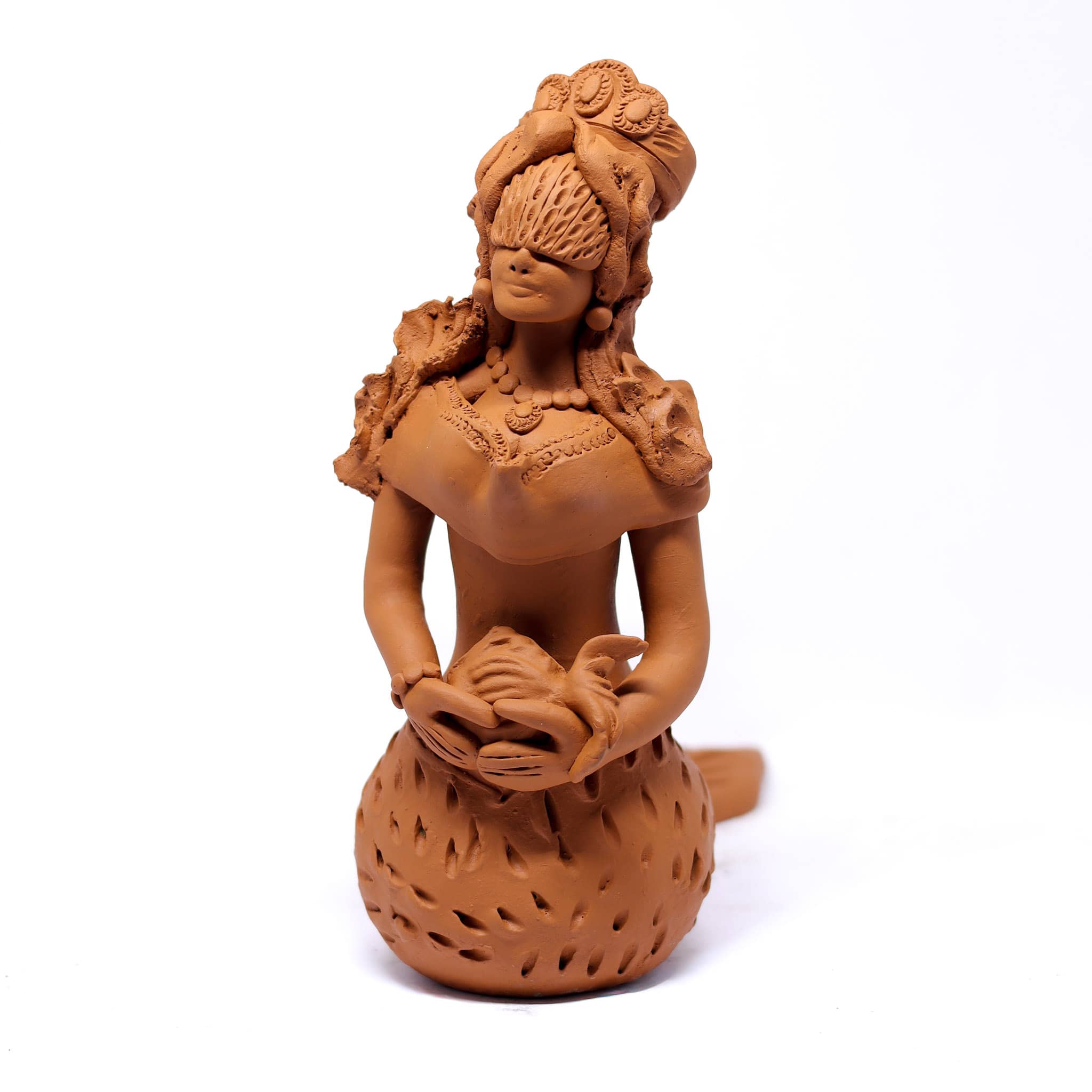 Escultura Sereia em Cerâmica