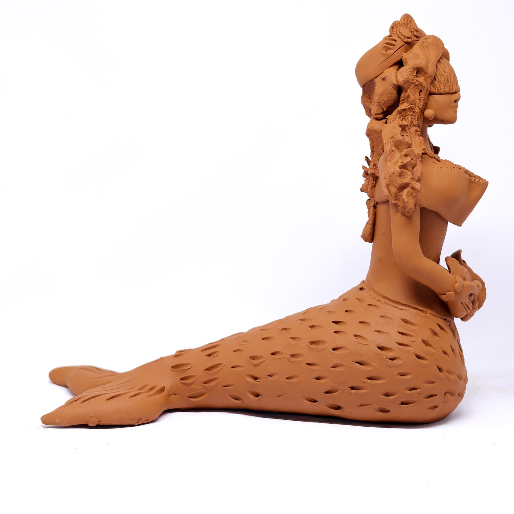 Escultura Sereia em Cerâmica